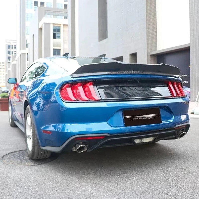 2016-2022  Mustang Carbon Fiber Rear Spoiler Ducktail Deck Tail Wing Accessories Body Kit